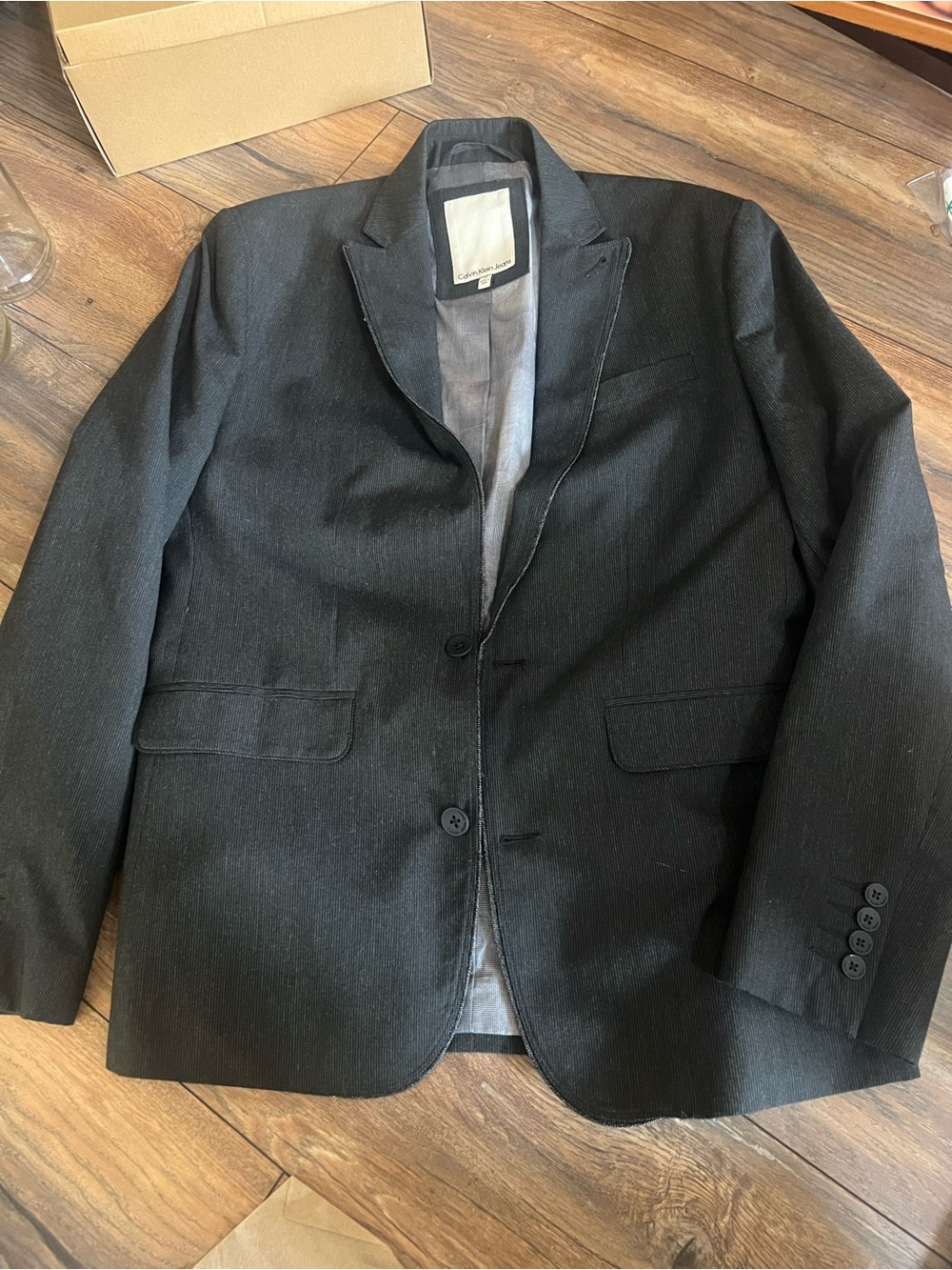 Calvin Klein Jeans Black Two-Button Sport Coat